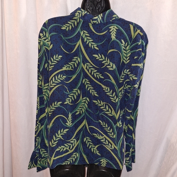 Norton McNaughton Blue and Green Button Down Shirt - Picture 4 of 5